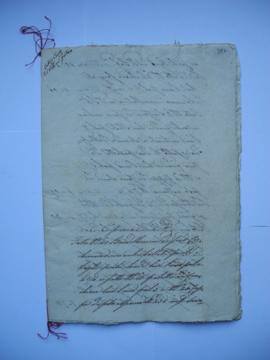 état des dépenses pour les travaux et une lettre du 13 avril 1843 à Giuseppe Marini, de Giovanni ...