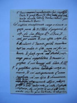 lettre informant de la maladie de Marini qui l’empêche de se présenter à la visite du duc d’Aumal...