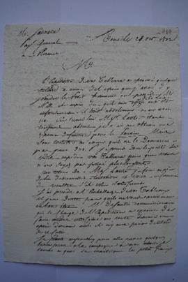 lettre au sujet de l’expédition des tableaux pour Sutivaux, payeur général à Florence de Lethière...