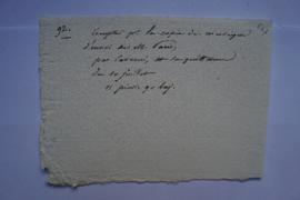 note sur la facture pour la copie de partition de musique pour l’envoi à Paris par Paverni et sa ...