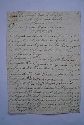 quatre comptes et quittances pour les travaux du 5 mars au 10 octobre 1838, du chaudronnier Pietr...