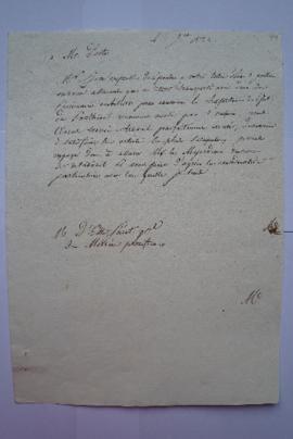 lettre informant d’un moulage de chapiteau du Panthéon parfaitement exécuté, de Charles Thévenin ...