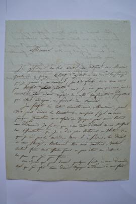 lettre relative à l’état où se trouve sa planche gravée, du graveur Achille Louis Martinet à Ingr...