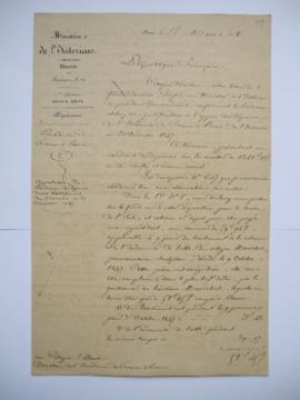 lettre approbation du bordereau des dépenses du 1er novembre au 31 décembre 1847, de Ledru-Rollin...