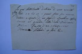 quittance pour les épaulettes, de Francesco Labardiè à Ingres, fol. 328