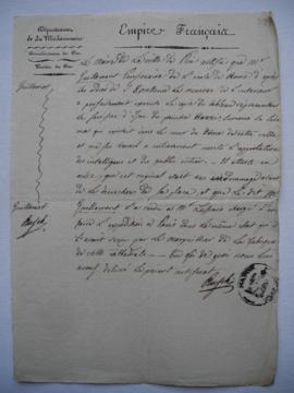 certificat de M. le maire de Pise constatant que M. Guillemot, pensionnaire de l’Académie de Fran...