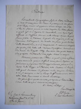 lettre relative à l’exécution des copies des Stanze de Raphaël, contraire au décret du 3 août 183...