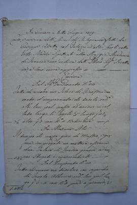 cahier de comptes et quittance pour les travaux du janvier au juin 1819, du maître-menuisier Gius...