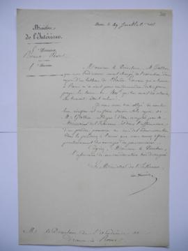 lettre demandant le jugement de la copie d’un tableau de Claude Lorrain, exécutée par Gallier, po...