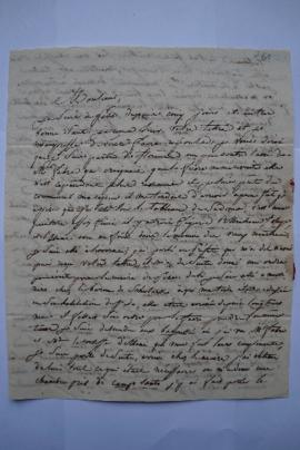 lettre relatant le voyage d’Alexandre Guillemot, peintre, de Guillemot à Lethière, fol. 231-232bis