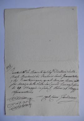 quittance et notes des travaux faits au service de la Villa du 1er janvier au 29 mai 1841, de Car...
