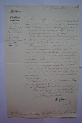 lettre contenant des explications relatives aux dépenses de 1821, du secrétaire d’État à Charles ...