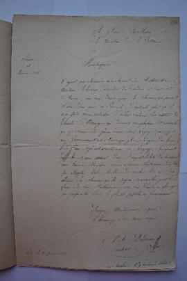 lettre réclamation de De Dreux de la somme pour les frais de la restauration sur les Théâtres, de...
