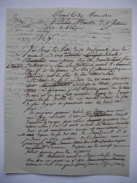 lettre justifiant la réclamation de Ruxtiel son indemnité de 1200 f., de Lethière du ministre de ...