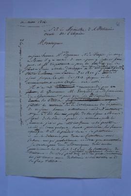 lettre de Lethière au ministre de l’Intérieur, fol. 61