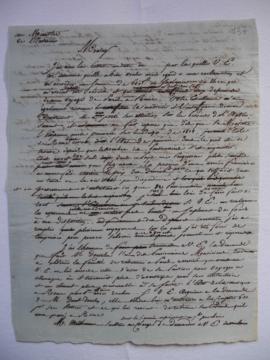 brouillon de réponse à la lettre du 25 février 1808 et propositions pour l’augmentation des dépen...