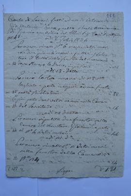 cahier de comptes et quittance pour les travaux du 8 février au 8 juin 1834, du tailleur de pierr...