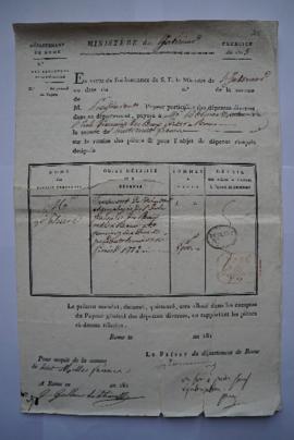 ordre de paiement pour le mois de février, de Poeydavant, payeur de la 30e Division, à Lethière, ...