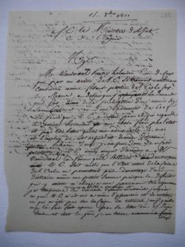 lettre appuyant la demande de la prolongation d’un an de pension de Vanderwal, de Lethière au min...