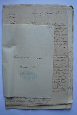 « Correspondance arrivée. Année 1832 », sous-pochette contenant les folios 101 à 128, fol. 100, 129