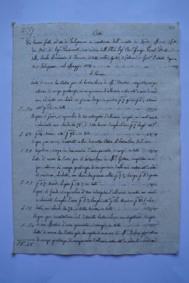 cahier de comptes et quittance pour les dépenses du mois de mai 1831, d’Antonio fils, pour le men...