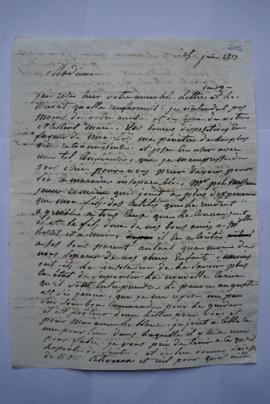 lettre informant du départ du fils de Lethière, de Lethière à madame Morin, fol. 204-204bis