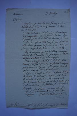 lettre de Lainé, ministre, à Charles Thévenin, fol. 222