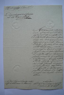 lettre donnant l’autorisation à l’architecte Clerget de se rendre à Tivoli pour mener les études ...