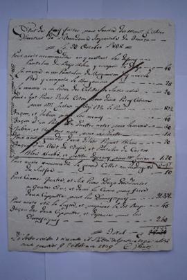 Travaux à la Villa et dans l’atelier d’Ingres via Gregoriana : états de frais, quittances, fol. 3...