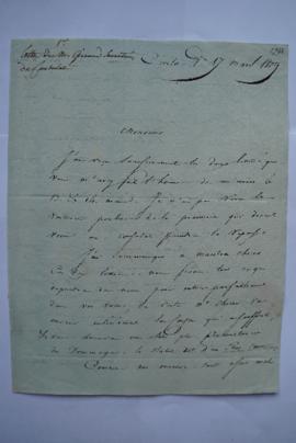 lettre-enveloppe confirmant la remise de deux lettres du 13 et 14 mai à Maestro Checco  de Pierre...