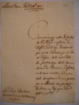 Lettre concernant les caisses expédiées à l’Académie, adressée à Joseph-Benoît Suvée, fol. 232-233