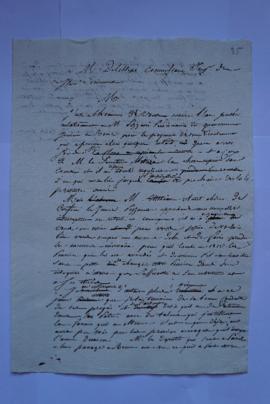 lettre, de Lethière à Lesseps, commissaire impérial aux Îles ioniennes, fol. 35-35bis