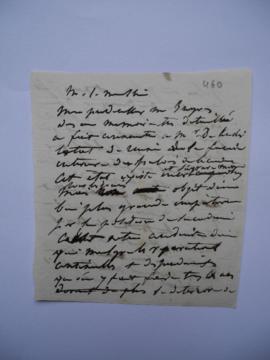 lettre de Jean-Victor Schnetz au comte Duchatel, ministre de l’Intérieur, fol. 460