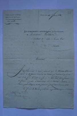 lettre de Lesseps, commissaire impérial aux Îles ioniennes, à Lethière, fol. 40-41