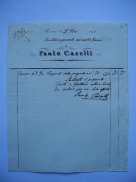 factures et quittances pour les fournitures, de Francesco Barberi, marchand de bougies, Merigo Ca...