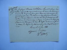 certificat des retenues des pensionnaires des mois d’avril et de mai 1844, de Jean-Victor Schnetz...