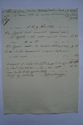 facture et quittance, du chapelier Andrea Bernillon à Pierre Narcisse Guérin, fol. 377