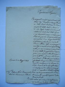 deux lettres relatives à la rénovation du conduit d’eau à la Villa Médicis, de Jean-Victor Schnet...