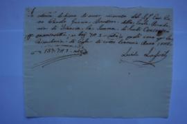 quittance pour le linge de la maison durant l’année 1825, de la femme de charge de l’Académie, Lu...