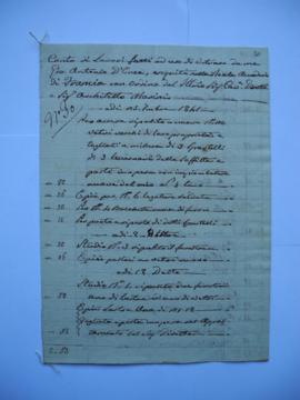 cahier de comptes et quittance pour les travaux du 25 septembre au 15 décembre 1841, du vitrier A...