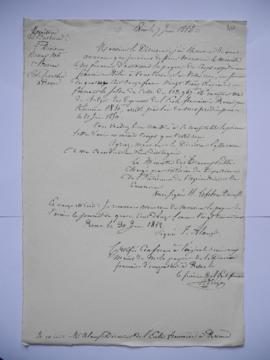 lettre informant de la décision du payement du complément du solde pour l’exercice 1850, de Lefeb...