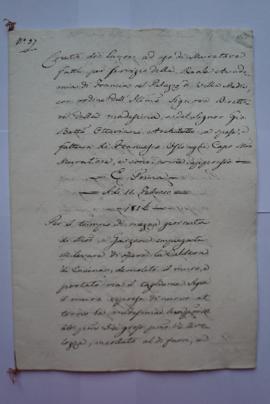 cahier de comptes et quittance pour les travaux faits à l’Académie du mois de février 1816 au moi...