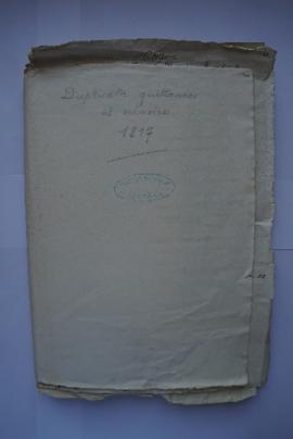 « Duplicata quittances et mémoires. 1817 », pochette contenant les fol. 45 à 197, fol. 44, 198