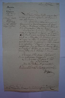 lettre contenant des explications au sujet d’un tableau que Ingres est chargé d’exécuter du secré...