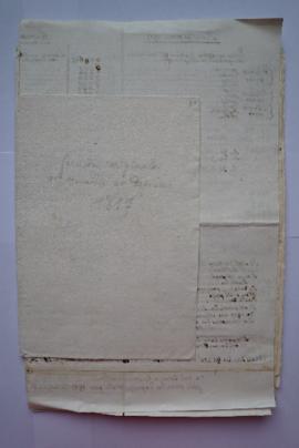 « feuilles originales de recettes et dépenses 1817 », pochette contenant les fol. 25 à 37, fol. 2...