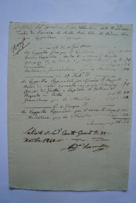 facture et quittance, du chapelier Andrea Bernillon à Ingres, fol. 496-496bis