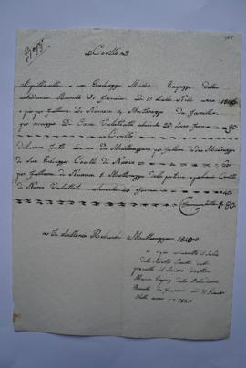 facture et quittance, du matelassier Antonio Rebecchi à Ingres, fol. 308