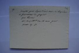 note sur le compte pour copie d’une messe de Requiem et fourniture du papier et quittance de Pave...