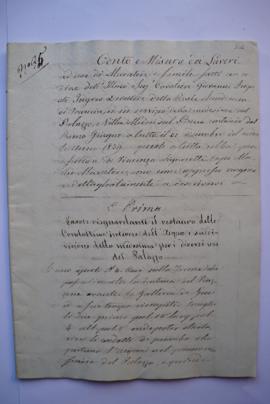 cahier des comptes et quittance pour les travaux du 1er juin au 31 décembre 1839, du maître-maçon...