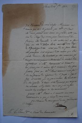 lettre informant du nouveau procédé pour l’enlèvement des fresques, de Daru, intendant des Biens ...